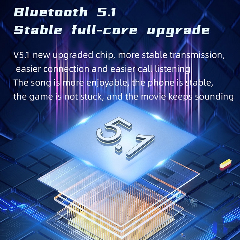 Tai Nghe bluetooth Không Dây pro80 tws 5.1 hifi Mpx4 Có Màn Hình led Chất Lượng Cao