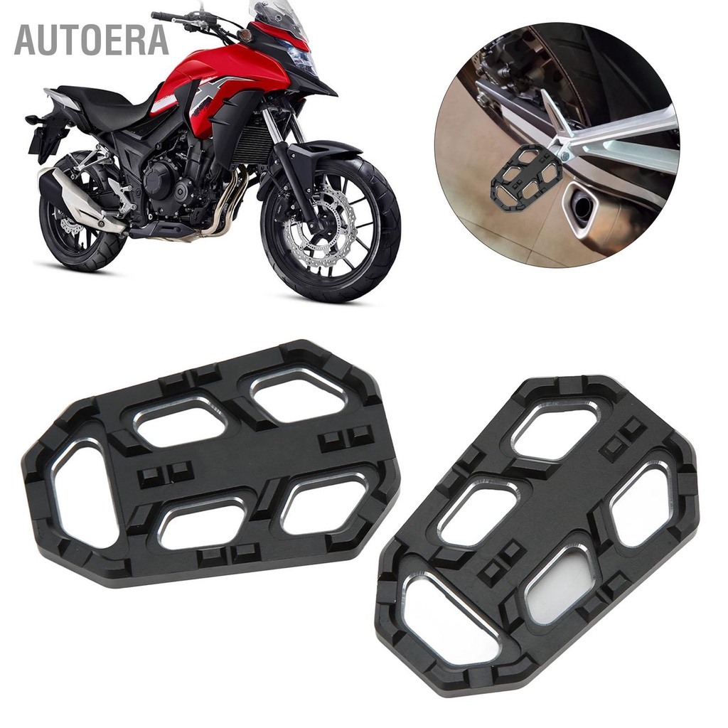 AutoERA 2 Chiếc Xe Máy Mở Rộng Chân Bàn Đạp Hợp Kim Nhôm Thay Thế Cho CB500X 2015‑2016