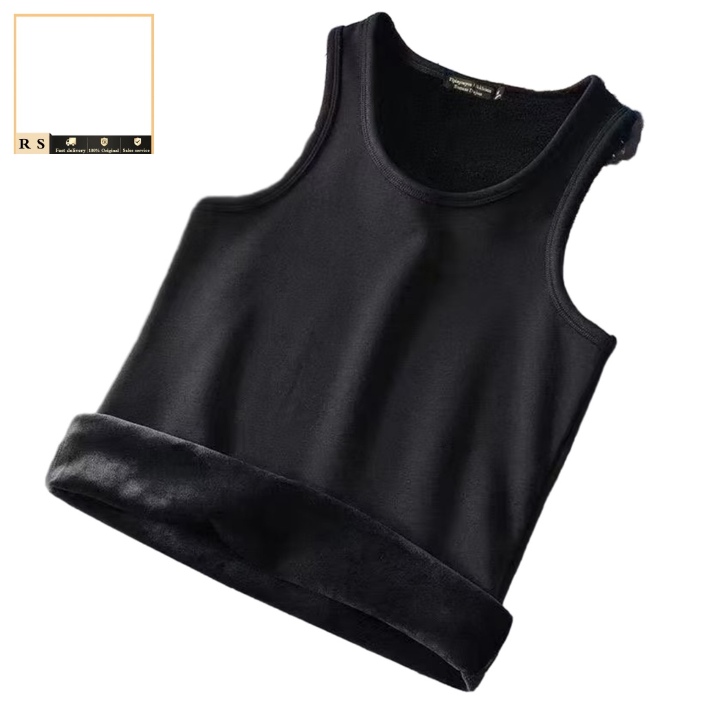 Shopee10 Áo Ba Lỗ Màu Trơn Mềm Mại Co Giãn Giữ Ấm Mùa Đông Cho Nam