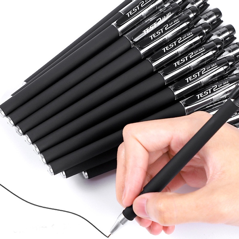 Bút mực văn phòng tiện dụng, bút gel có 3 màu xanh đen đỏ ngòi 0.5mm, bút viết học sinh
