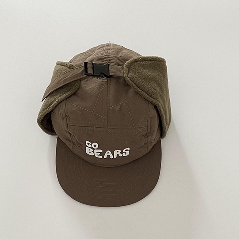 Mới Mũ Lưỡi Trai In Chữ Phong Cách Nhật Bản Thời Trang Mùa Đông Cho Mẹ Và Bé