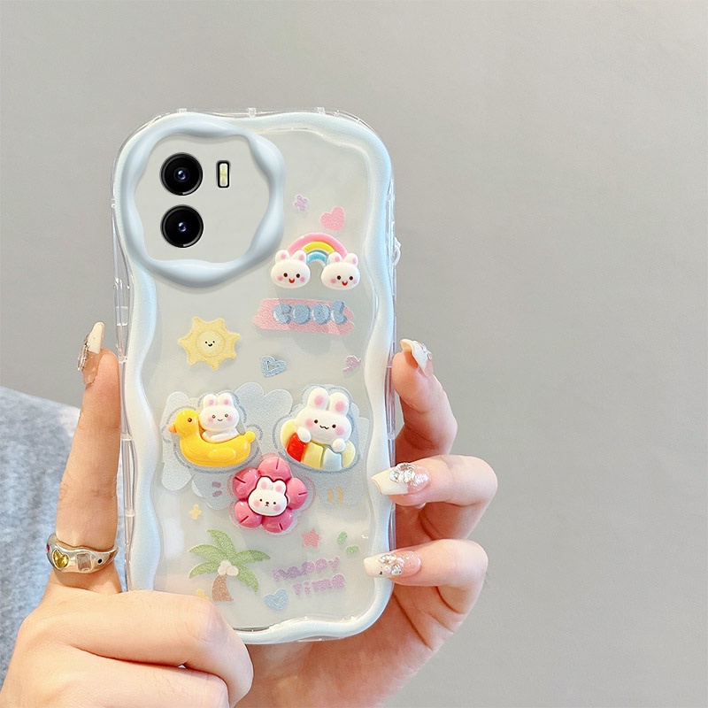 Ốp lưng  vivo y15s Bao Da Điện Thoại Gắn Búp Bê 3d Cho y15a y01 Ốp