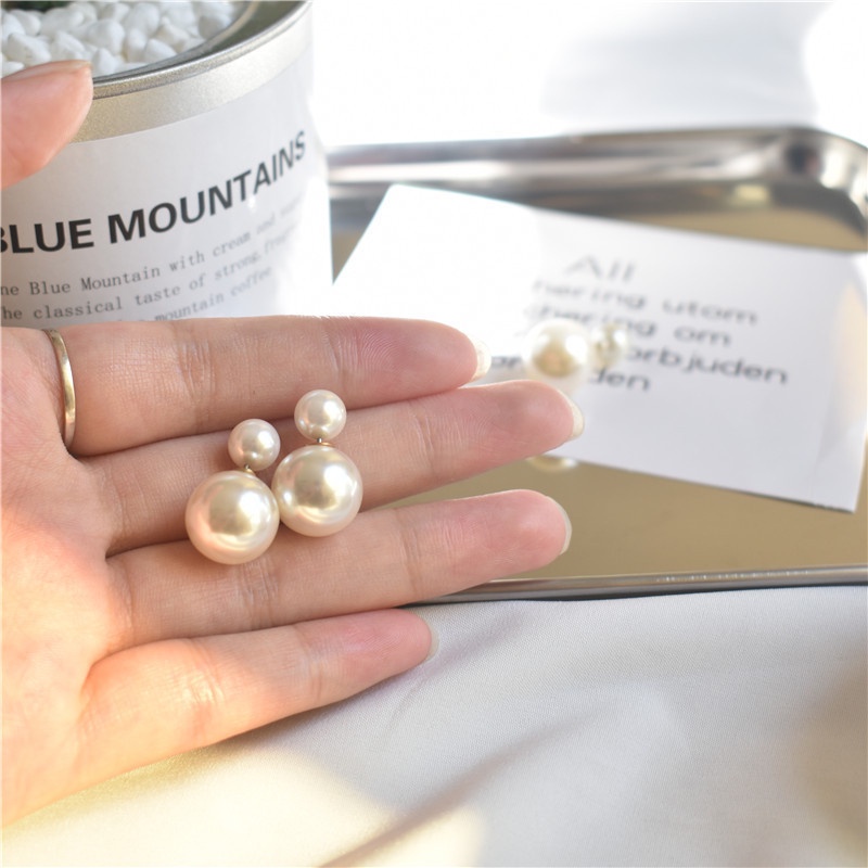 Khuyên tai AHELLOGIRL ngọc trai phong cách Hàn Quốc đơn giản cho nữ