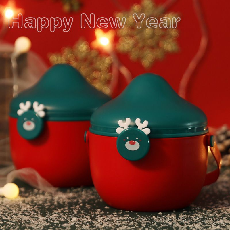 Hộp Quà Giáng Sinh Năm Mới 2022 Trang Trí Trái Táo Kèm Túi Đựng