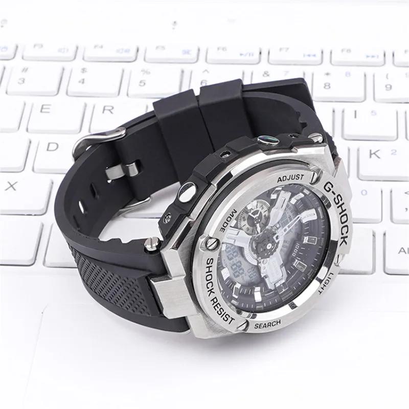 Dây Đeo Cao Su Họa Tiết Rằn Ri Cho Đồng Hồ casio gst-w300g gst-w300 gst-s300g gst-s300 gst-w100g