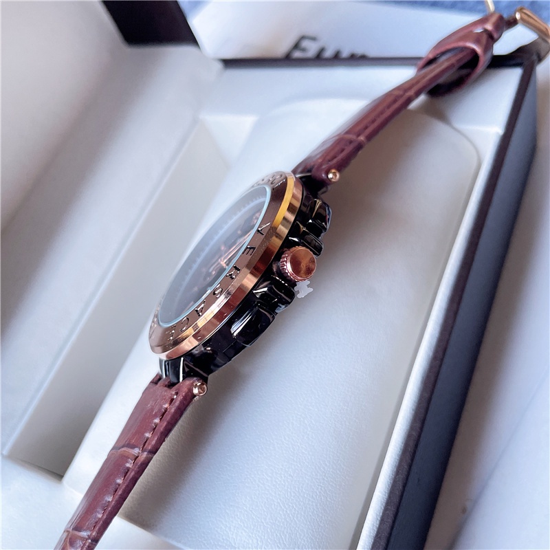 Đồng Hồ Đeo Tay Máy quartz Dây Da Thời Trang Lịch Lãm Cho Nam