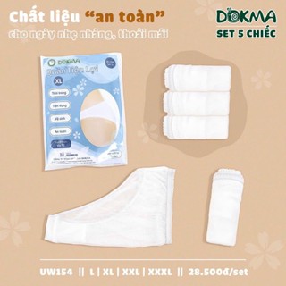  Quần Lót Giấy Nữ Dokma   Set 5 Chiếc Quần Lót Dùng 1 Lần Cho Mẹ Sau Sinh Đi Du lịch Công Tác Vải TC và Vải Không Dệt 