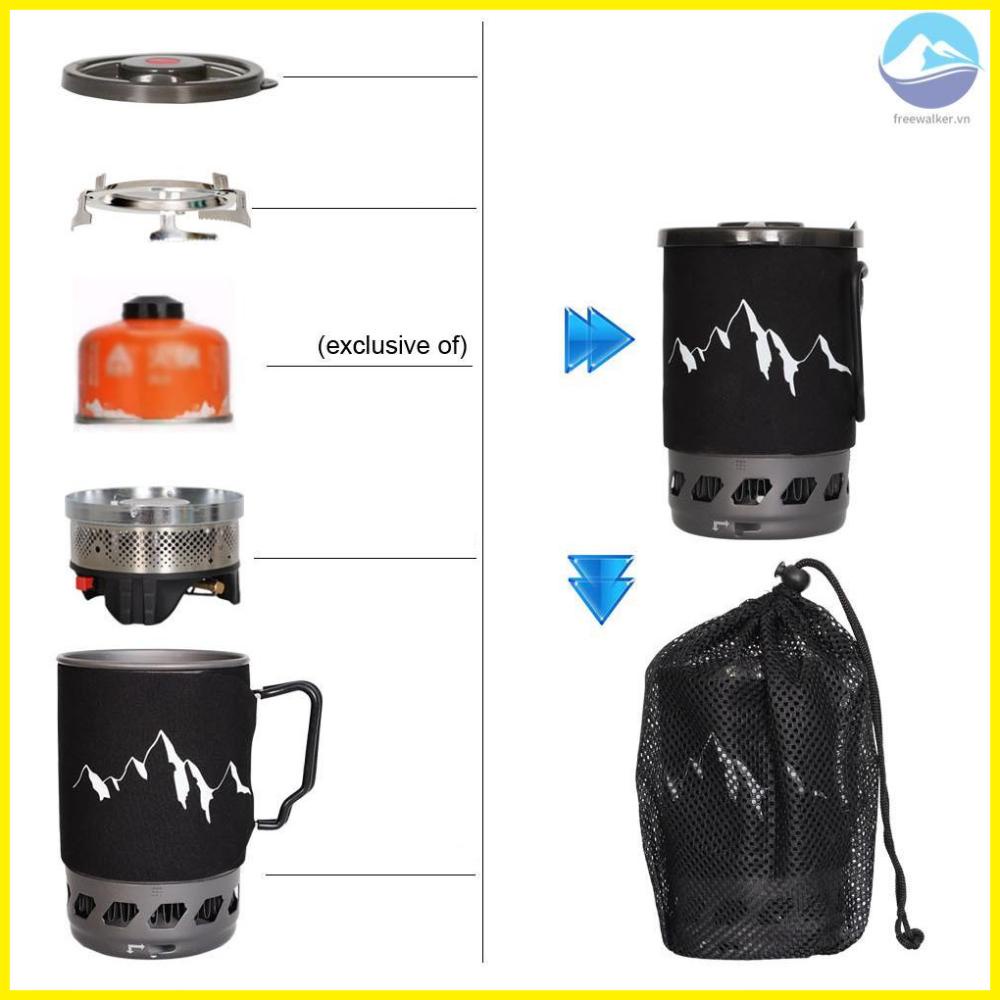 Convenient Outdoor Camping Cookware Set - Alumina Picnic Pot and Furnace for Easy Cooking on the Move
