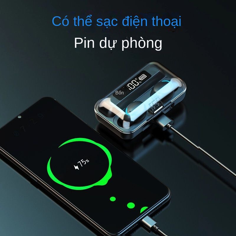 Tai Nghe Nhét Tai bluetooth Không Dây Âm Thanh Siêu Trầm Chất Lượng Cao