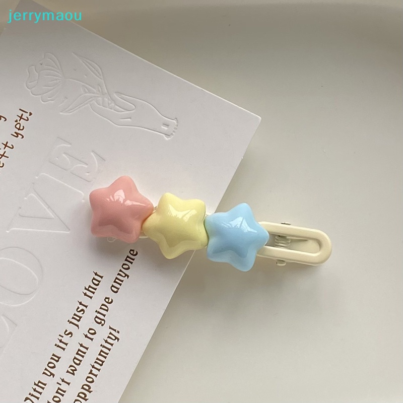 Kẹp Tóc Hình Ngôi Sao Năm Cánh Màu Kẹo Ngọt Dễ Thương Cho Bé Gái y2k