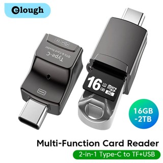 Đầu đọc thẻ nhớ tf 2 trong 1 cổng usb 2.0 cho 16gb-2tb mobile