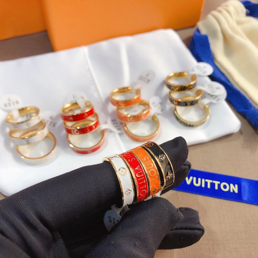 Louis vuitton Nhẫn lv Bạc 925 Phong Cách Hàn Quốc Đơn Giản Sáng Tạo Dành Cho Nữ