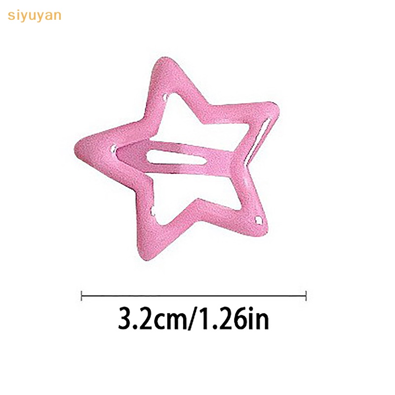 Siyuyan Set 3 / 10 Kẹp Tóc Y2Kobby Hình Ngôi Sao Nhiều Màu Bằng Kim Loại Phong Cách Hàn Quốc Cho Bé vn