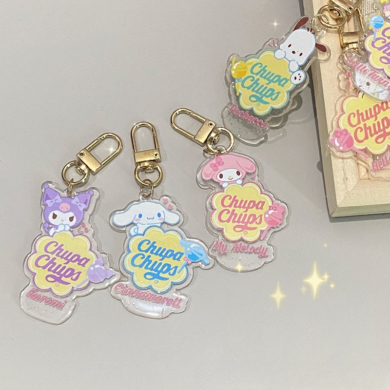 Cinnamoroll kuromi pompompurin my melody pochacco Móc Chìa Khóa - Phụ Kiện Trang Trí Xe Hơi, Túi Xách - sanrio, anime
