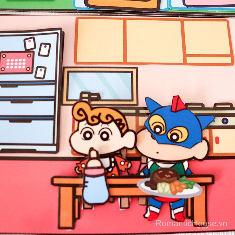 Cuốn Sách mini Hình shin-chan Vui Nhộn Tự Làm Thủ Công