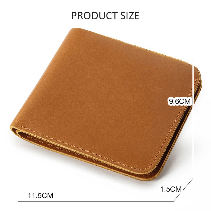 Imelon Ví Da Bò Nhiều Lớp Phong Cách vintage Cho Nam