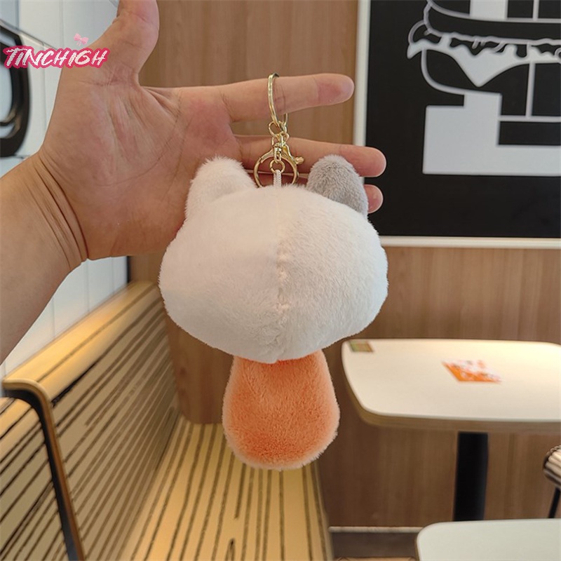 Móc Khóa Xe Hơi / Túi Xách Hình Mèo Nhồi Bông Mềm Mại Đáng Yêu diy