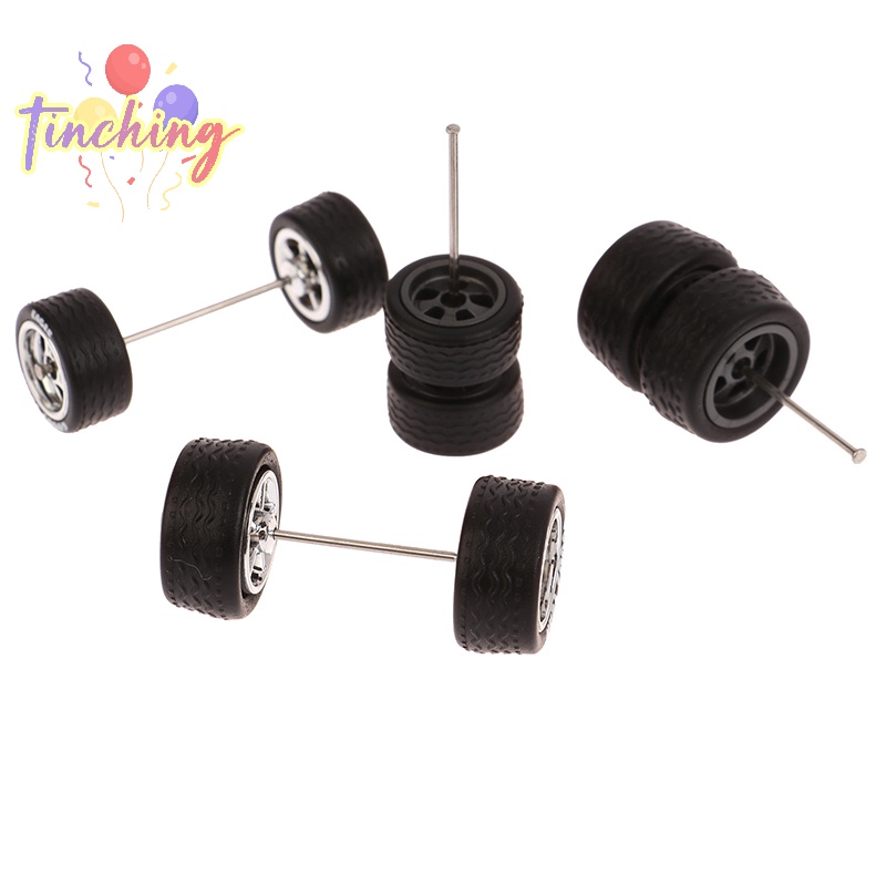 1 Bộ Bánh Xe Hơi Phía Trước / Sau Cỡ Nhỏ Bằng Hợp Kim 10.8 / 12.8mm 1 / 64