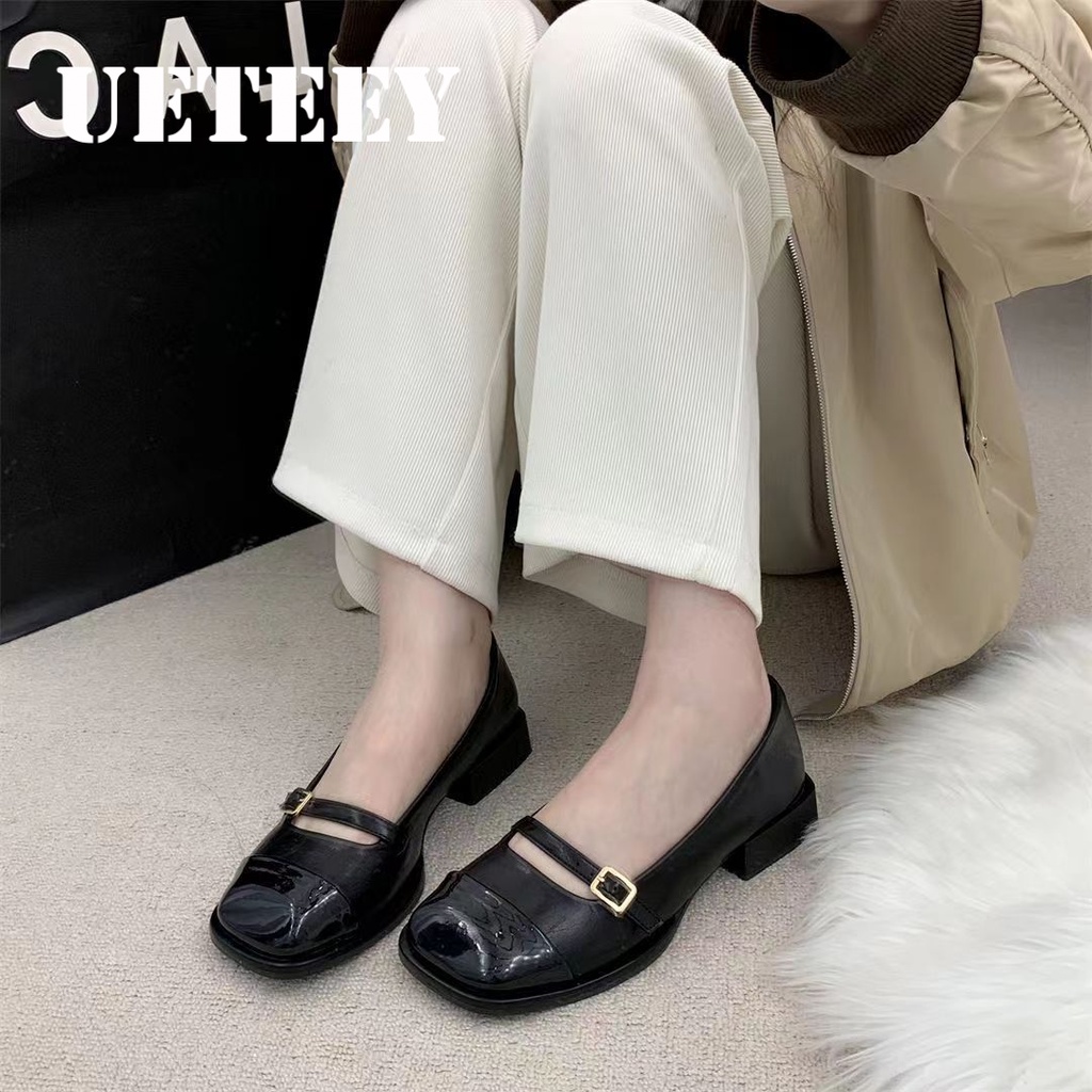 UETEEY  giày búp bê đế cao lolita giày Mary Jane Đế da mềm đế thời trang Thoáng khí Màu sắc đa dạng Hợp thời Thấm hút mồ hôi FLF23A0SRU 43Z231026
