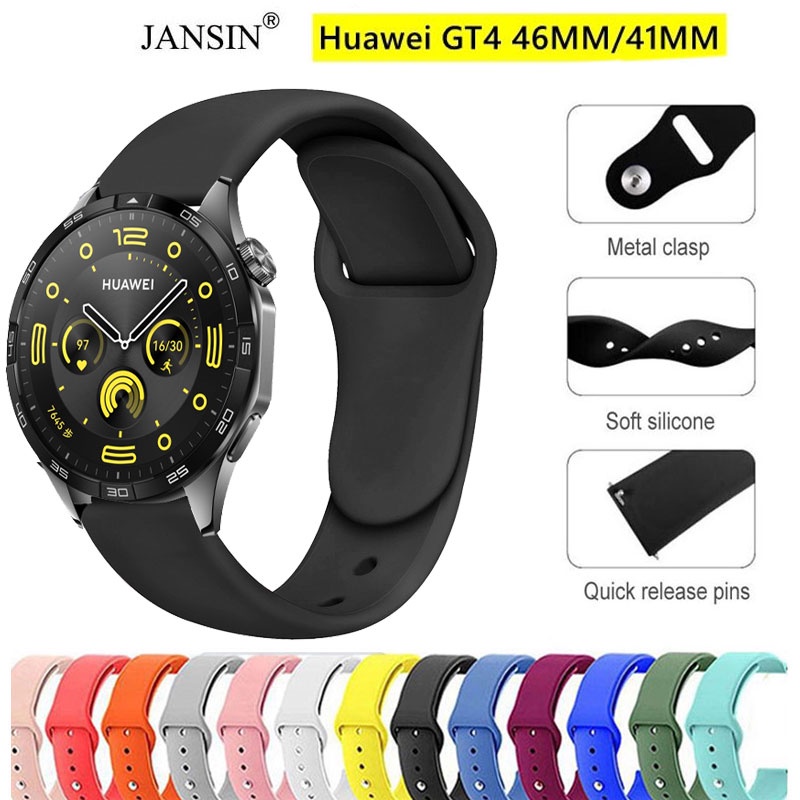 Jansin Dây Đeo Silicone Cho Đồng Hồ Thông Minh Huawei Watch GT 4 41mm 46mm