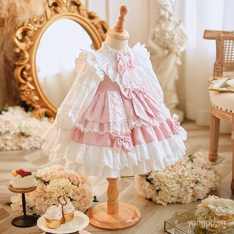 Hàng Mới Về Đầm lolita Thời Trang Thu Đông 2023 Dễ Thương Cho Bé Gái