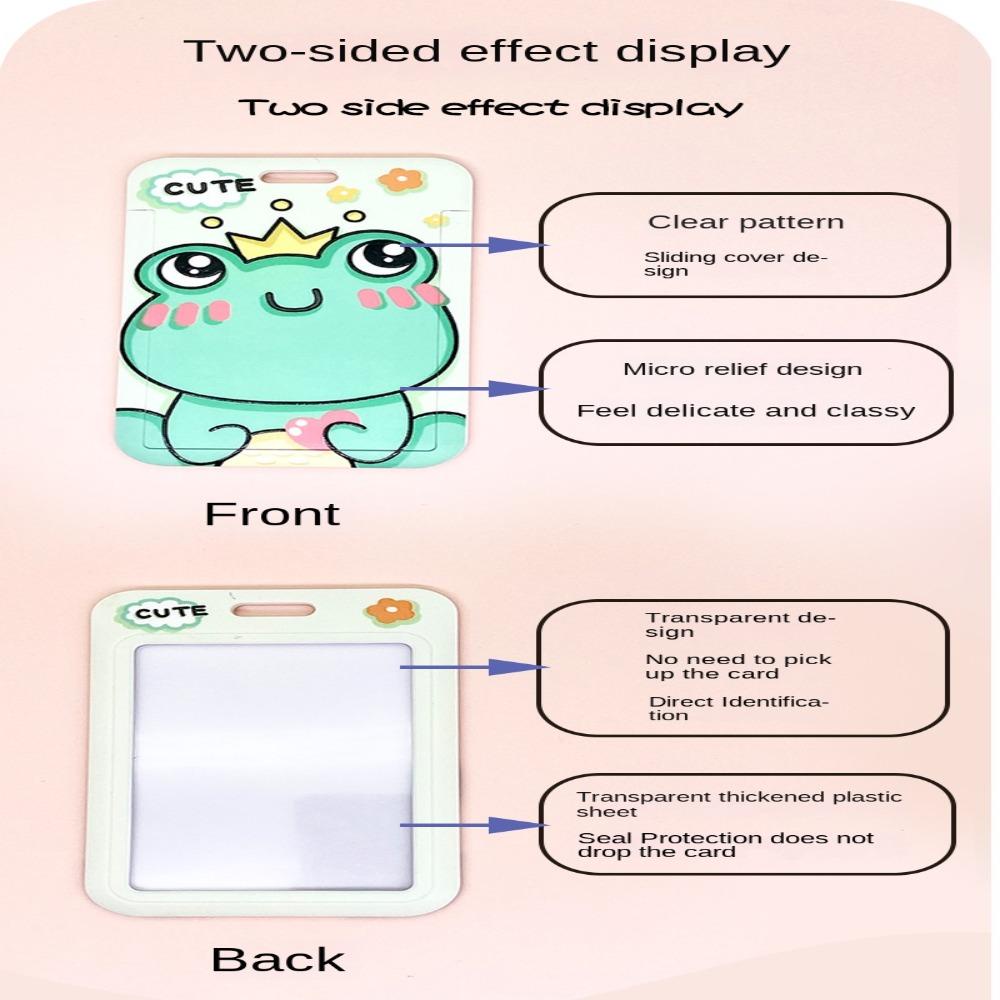 UUMIR Thẻ Bao Đựng Thẻ id / id Dáng Dài Có Dây Đeo Cổ Họa Tiết Đáng Yêu