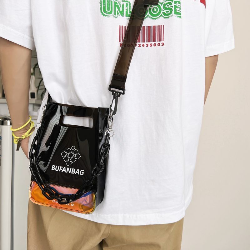 Túi Đeo Chéo Trong Suốt Phong Cách hip hop Đường Phố Cá Tính Cho Nam