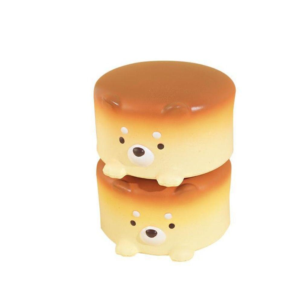 Mmluck Đồ Chơi Xốp Squishy Giảm Stress Hình Miếng Phô Mai Cún Ăn Bánh Kem Dễ Thương Cho Bé