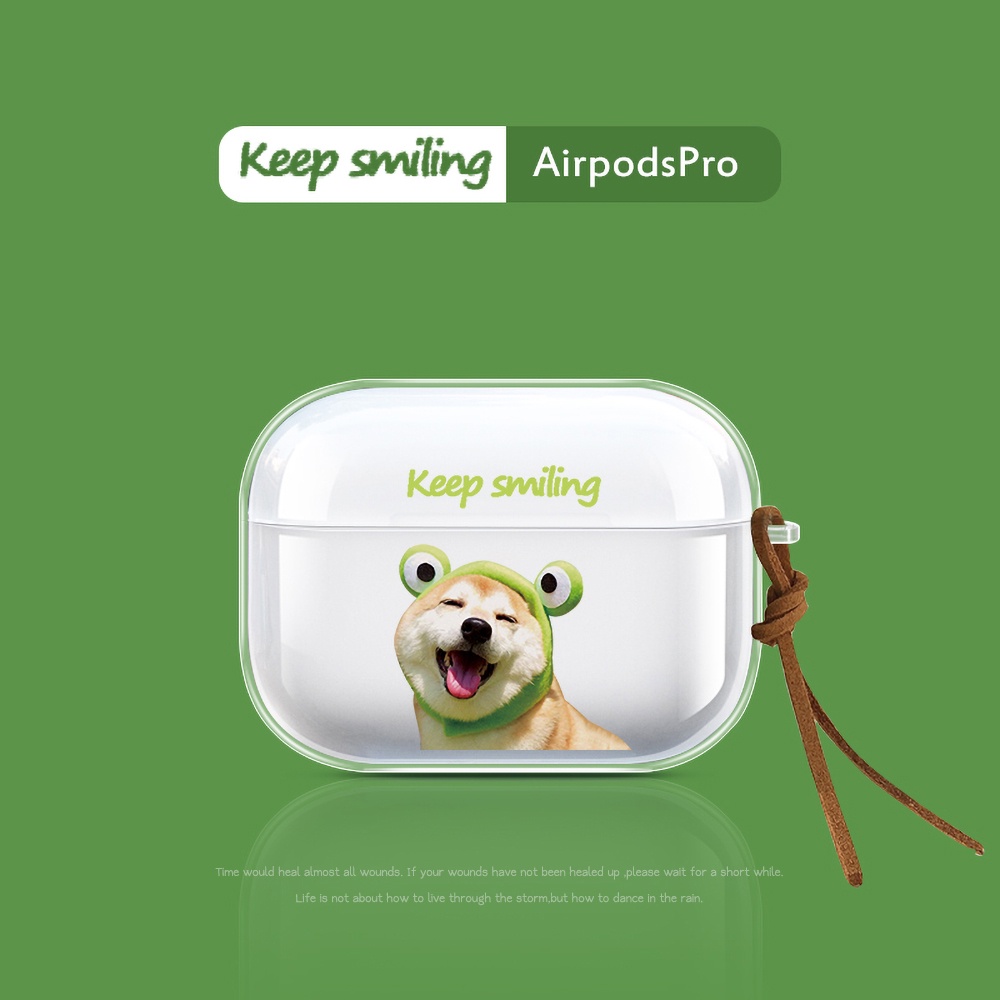 Vỏ Bảo Vệ Hộp Sạc Tai nghe không dây airpods 1 2 3 pro pro 2 Hình Chú Chó Đeo Mặt Nạ Sáng Tạo