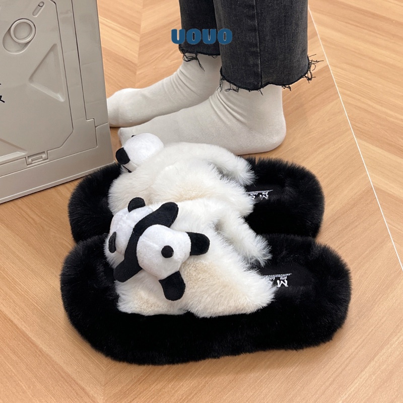 UOUO Dép lông nữ đế cao loại đẹp lông mềm mã mới năm 2023 Phong cách Phù hợp FMR23A121R 44Z231030