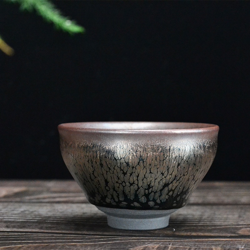 Jianyang Oil Drop Beam Mouth Cup Bạc Oil Drop Jian Cup Tea Cup Tea Jian Kung Fu Tea Set [A010]