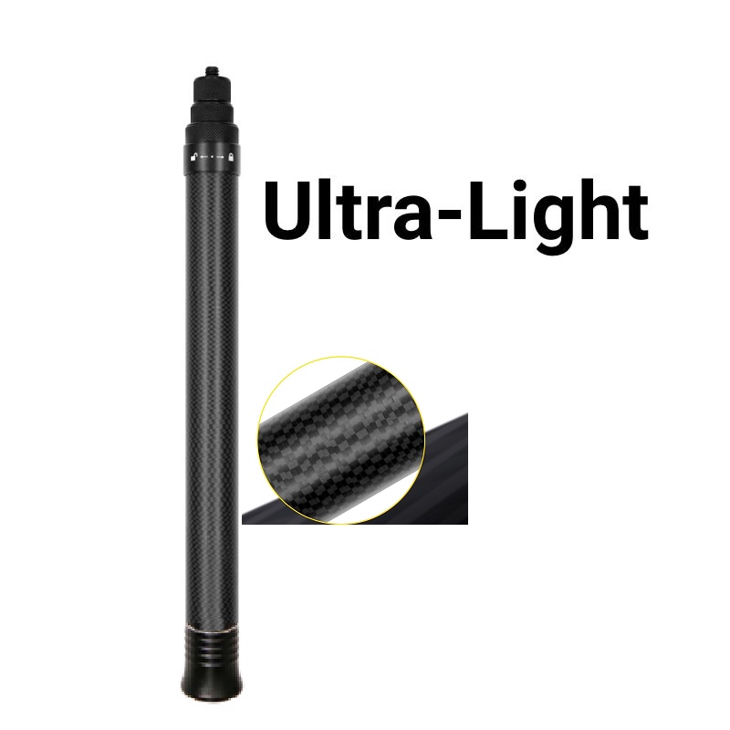 1.5m 2.9M 3M Sợi Carbon Selfie Stick Với 1 / 4 Vít Cho Điện Thoại Di Động Cho GoPro 10 11 12 Cho Insta360 X4 Go3 one X2 X3 ace pro DJI Osmo Action 4 Phụ Kiện Máy Ảnh Thể Thao