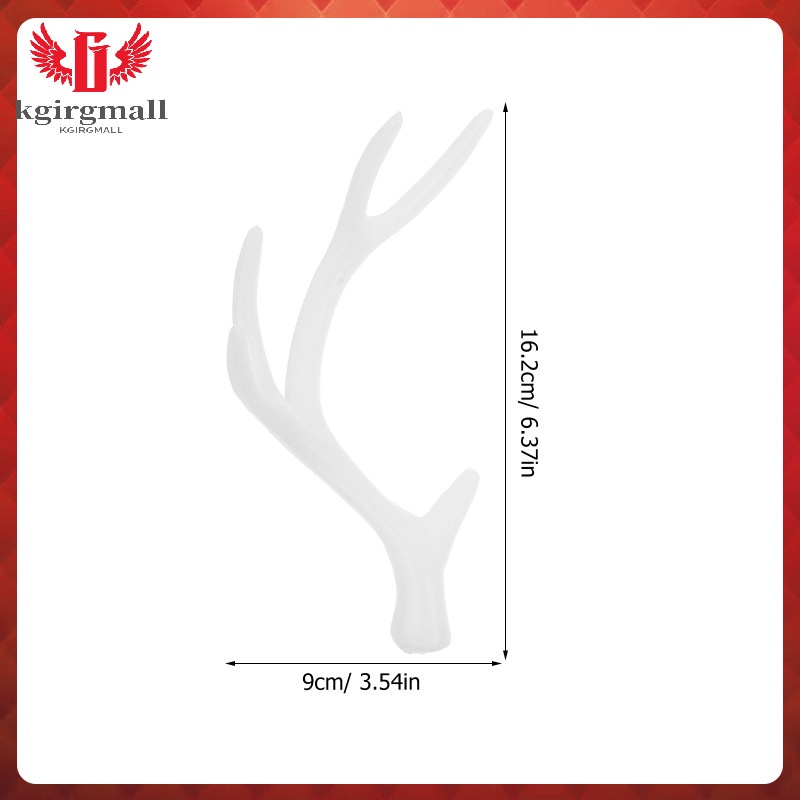 Set 4 Cặp Đầu Sừng Hươu Bằng Nhựa Trắng Trang Trí Giáng Sinh diy