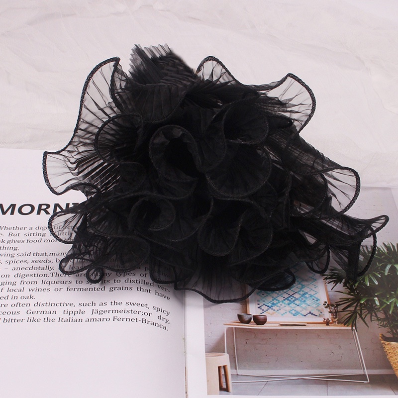 Giấy gói hoa-cuộn voan sóng viền ngọc trang trí bó hoa 28cm*4m YK