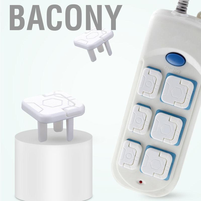 Bacony 20PCS Power Outlet Plastic Cover Flame Retardant Insulation Child Proof Electrical Protector Plug Covers for Baby