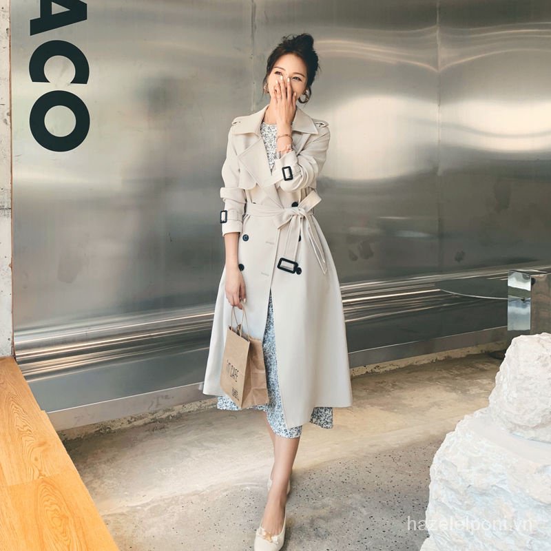 Áo Khoác Gió Dáng Dài Qua Gối Thời Trang Hàn Quốc Cao Cấp 2023