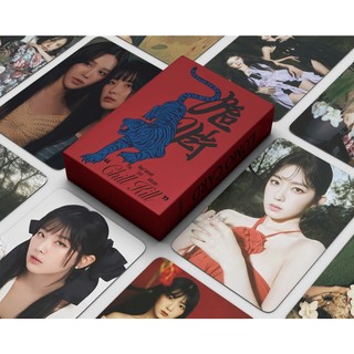 Set 55 Tấm Ảnh lomo Card chill kill album redvelvet Wendyire joy kpop Màu Đỏ