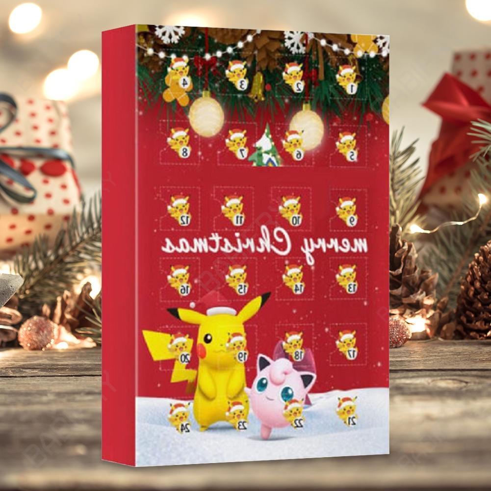 Lịch Để Bàn Đếm Ngược 24 Ngày Hình Hộp Bí Ẩn pokemon Giáng Sinh