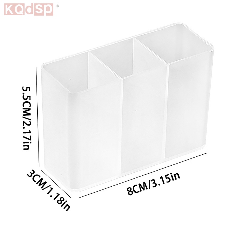 Hộp đựng bút chì kẻ lông mày/ môi KQdsp 3 ngăn gắn tường không cần đục lỗ