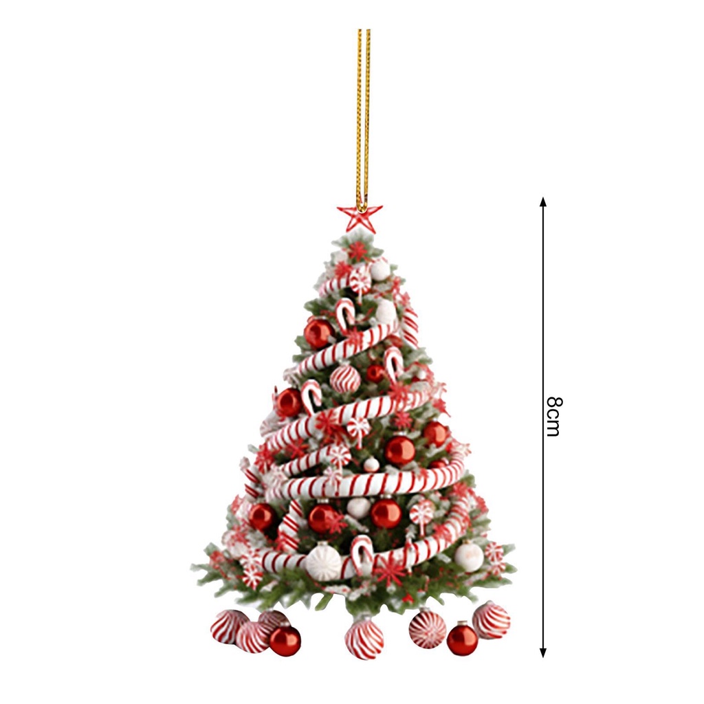 Hộp Quà Tặng Trang Trí Cây Thông Noel Bằng acrylic Hình Kẹo Ngôi Sao Treo Tường Cửa Sổ Xe Hơi Phòng Khách