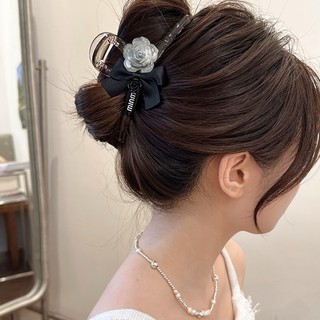 Mới Kẹp Tóc Cá Mập Đính Hoa Trà Lớn Dễ Thương Cho Nữ