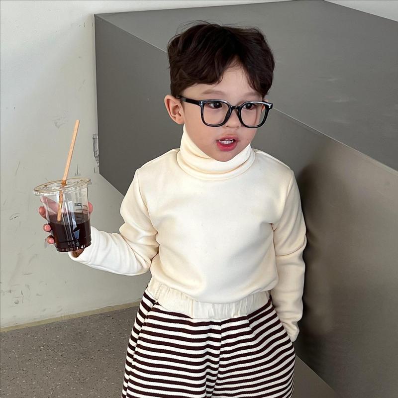 Áo Nỉ Một Mảnh Cổ Cao Co Giãn Màu Trơn Thời Trang Mùa Đông Đức Cho Bé Trai Và Bé Gái