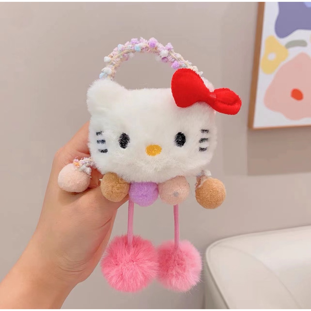 Dây Buộc Tóc Cao Su Phủ Lông Nhung Dễ Thương Xinh Xắn 2023