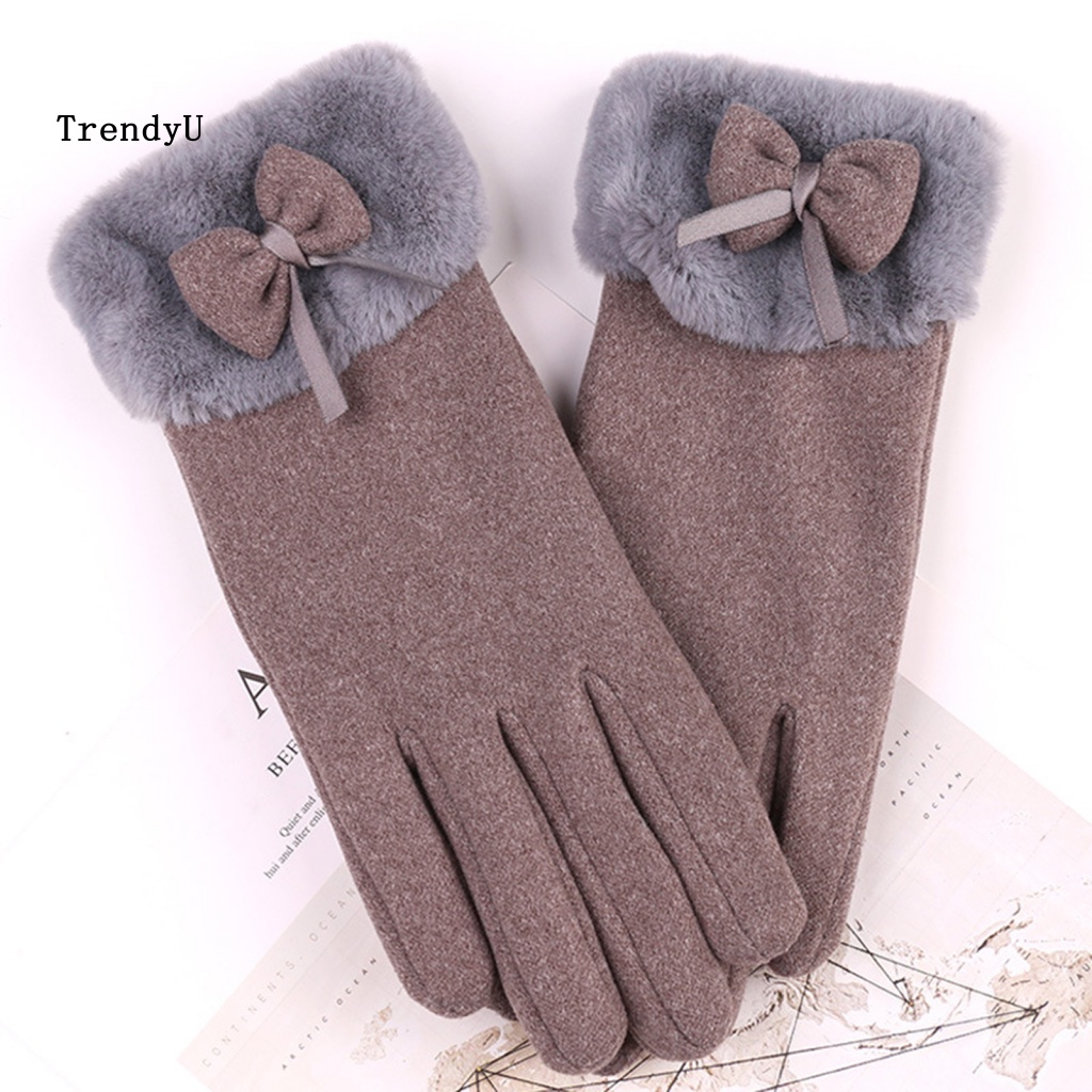 Trd Găng Tay Nhung Lông Giữ Ấm Mùa Đông Thời Trang Cho Nữ