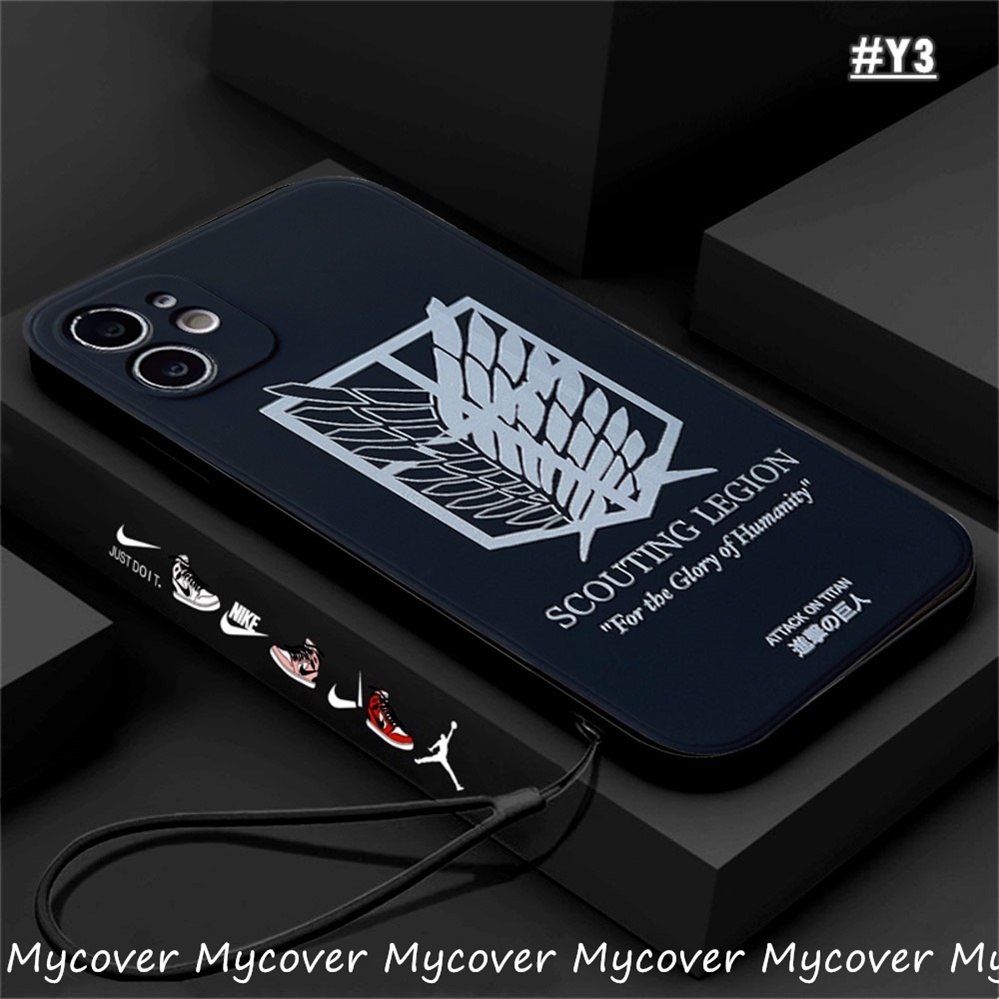 Ôp Điện Thoại Silicon Dẻo Họa Tiết attack on titan Cho iphone 11 15 12 13 14 pro max x xr xs 8 7 6 plus se 2020 Ốp
