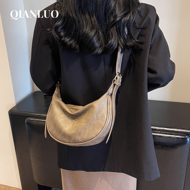 QIANLUO túi đeo chéo túi tote 2023NEW Cute Thiết kế độc đáo Phối hợp với nhiều trang phục Dành Cho Nữ GDJ2300AX2 45Z231109