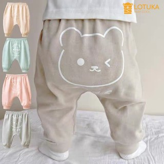 Quần Dài, Quần Lông Nhung Cao Cấp LOTUKA Ấm Áp Có Hình In Mông Cho Bé Mùa Thu Đông Size 3-12kg