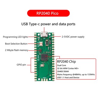 Mô Đun Phát Triển Hai Lõi micro usb / type-c pcbfun raspberry pi rp2040