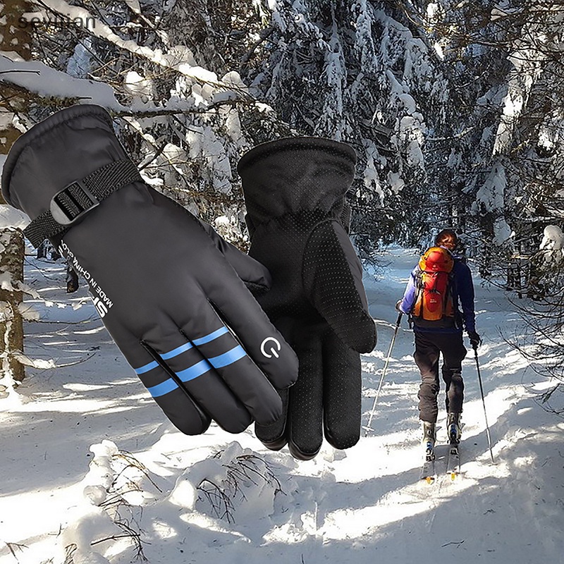 Găng Tay Giữ Ấm Mùa Đông Chống Thấm Nước Dùng Khi Đi Xe Máy Trượt Tuyết Cho Nam Nữ