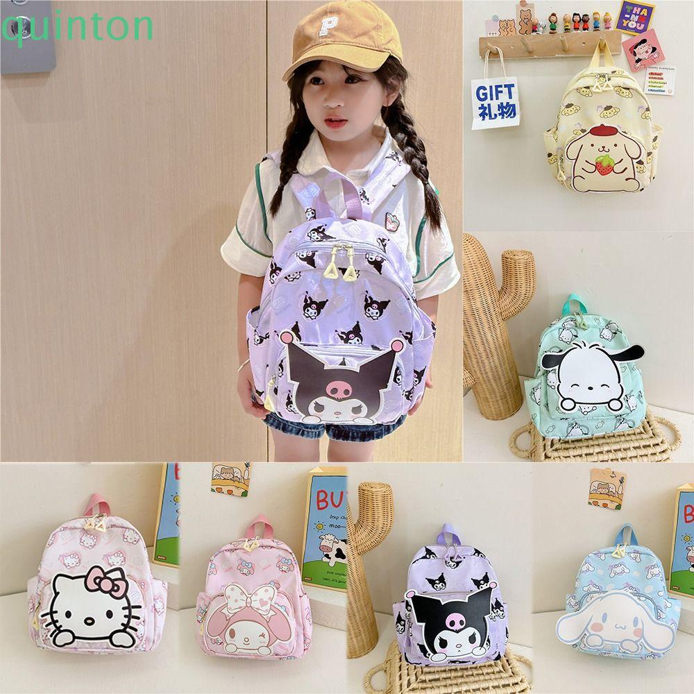 Balo đi học họa tiết mèo Kitty/ cún Kumamoto Pachacco hoạt hình phong cách Hàn Quốc dễ thương dành cho trẻ em